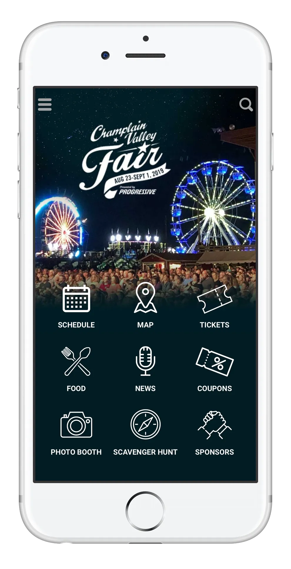 Click image to download the fair app